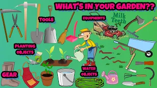 List of Gardening Tools and Garden Vocabulary in English | Learn Names of Objects In the Garden