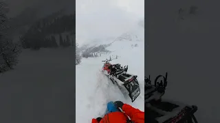 ghost ride snowmobile, ski down!
