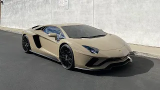 Army Tan Wrapped Lamborghini Aventador S, RDB Shoes PhotoShoot.