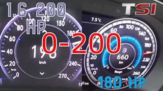 Vw passat B8 1.8 Tsi 180 Hp Dsg VS Opel insignia Grand Sport Opc line 1.6 Turbo 200 Hp 0-200 Race
