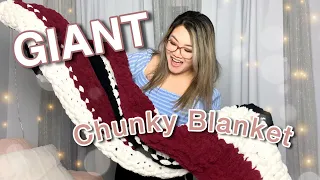 DIY GIANT CHUNKY BLANKET MADE BY HAND | 1000 Subscriber GIVEAWAY(closed)