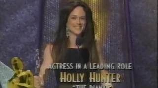 Holly Hunter winning Best Actress for The Piano