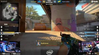 C9 shroud insane clutch (vs NaVi Map 2 Overpass Semifinal ESL One Cologne)