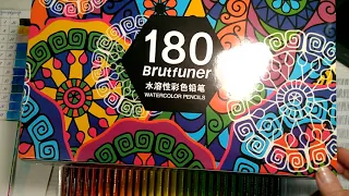 обзор ... акварельные карандаши 180шт ,,brutfuner,, брутфунер,, с АлиЭкспресс.