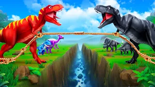 Battle of Giants: Good and Bad Dinosaur's Epic Tug of War! Who Will Prevail?