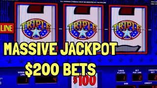 HOW TO WIN ON A SLOT MACHINE - HUGE BETS ON TRIPLE STARS SLOT