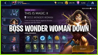 Injustice 2 Mobile | Wonder Woman Down | Rewards This is Magic | Heroic 1 Tier 2