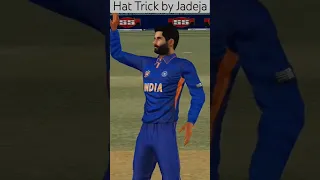 Ravindra Jadeja HatTrick  Wickets😱 Realcricket22 #shorts #viral #trending #youtubeshorts