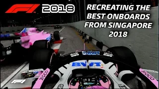 F1 2018 GAME: RECREATING THE 2018 SINGAPORE GP BEST ONBOARD MOMENTS