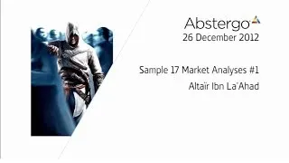 Abstergo Entertainment - Altaïr Ibn-La'Ahad - Market Analysis