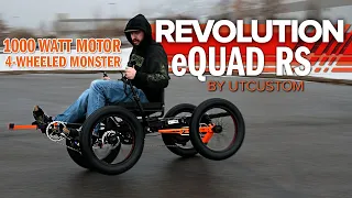 1000 W PEDAL/ELECTRIC QUADCYCLE - REVOLUTION eQUAD RS - Pedal Assist On Four Wheels - Utah Trikes