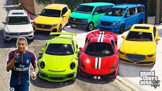 GTA 5 - Stealing Kylian Mbappe Luxury Cars with Franklin! | (Real Life Cars) #21