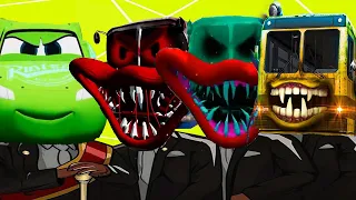 Epic Escape From Lightning McQueen Head Eater VS Crazy Bus Eater Team - Coffin Dance Meme Cover