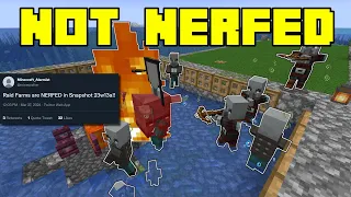 Raid Farms are NOT Nerfed in Minecraft Java Snapshot 23w13a!