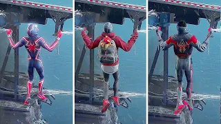 Marvel's Spider-Man: Miles Morales - Bridge Rescue Scene With ALL Suits