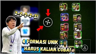 4 FORMASI CUSTOM UNIK YANG HARUS KALIAN COBA!! 🤯- EFOOTBALL 2024 MOBILE