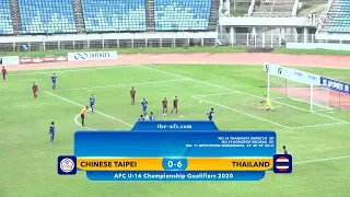 AFC U16 Qualifiers 2020 Group K : CHINESE TAIPEI 0-6 THAILAND