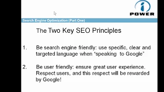 Lesson Five: Search Engine Optimization (SEO) - Part I
