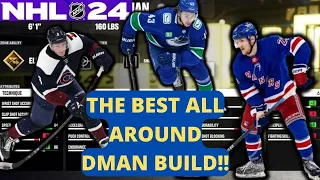 THIS IS THE LAST DMAN BUILD YOU'LL NEED FOR THE REST OF THE YEAR!! NHL 24 BEST DEFENSEMAN BUILD!!