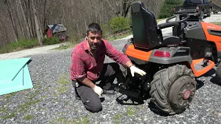 Johnny Products Sleeve Hitch Install. The Best Upgrade You Can Put On Your Lawn Tractor.