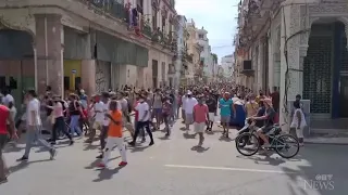 Protesters in Cuba express frustration amid economic crisis