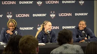 Paige Bueckers, Aaliyah Edwards, and KK Arnold Postgame Press Conference 11/8/2023