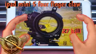 ipad mini 5 pubg mobile gameplay  || ZERO RECOIL || HANDCAM 4 Finger + Scope on Gyro | #40