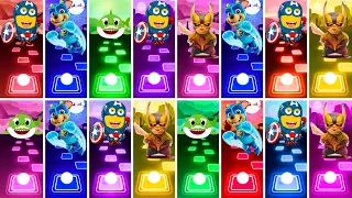 All Characters Paw Patrol - Baby Shark - Minions - Pikachu | Tiles Hop Edm Rush (Battle 34 - 40)