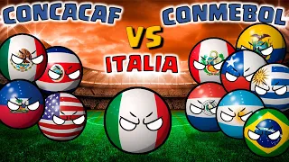 ITALIA vs CONMEBOL Y CONCACAF en todos los MUNDIALES COUNTRYBALL