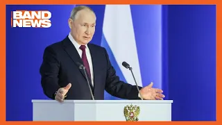 Putin admite dificuldade e culpa ocidente pela guerra | BandNews TV