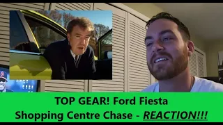 American Reacts | FORD FIESTA SHOPPING CENTRE CHASE | Top Gear | REACTION