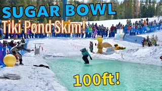 Snowboarding 100ft Pond Skim at Sugar Bowl, Closing Day 2022!