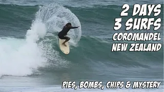 2 days 3 surfs COROMANDEL Aotearoa aka New Zealand