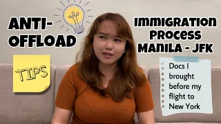 Iwas Offload Tips | Docs I brought | Immigration Questions in Manila & JFK | May Ann Gonzales