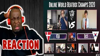 OH THIS IS A BATTLE BATTLE | KBA VS DICE ONLINE WORLD BEATBOX CHAMPION LOOPSTATION BATTLE | REACTION
