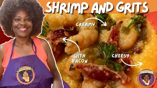 Simple & Easy Cheesy (Creamy) Shrimp and Grits Recipe With Bacon