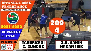 Z.B.ŞAHİN & H.IŞIK - H.TAHERKANI & Z.GÜNDÜZ (İSTANBUL BBSK - FENERBAHÇE) SÜPERLİG 4. ETAP MAÇ 4