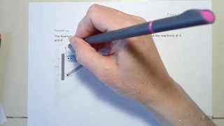 Statics 2d rigid body equilibrium example with pin connection and two force member