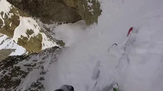 Steep Couloir Skiing “Kabarjina” Mountain Georgia
