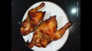 Crispy Roast Spring Chicken Simple Air Fryer Recipe -脆皮 燒春雞