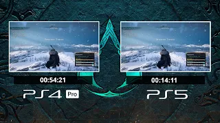Assassin's Creed Valhalla - PS4 Pro Vs PS5 Load Time Comparison