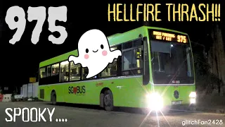 High-Speed Bus 975 Night Ride: 🚀👻 A Spooky OC500LE Adventure [SMRT]