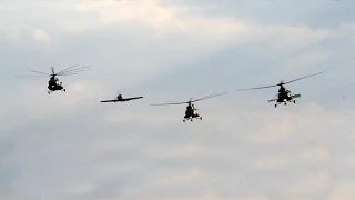 MH86 Helicopter Base demonstration flight on August 20th celebration over Tisza river, Hungary