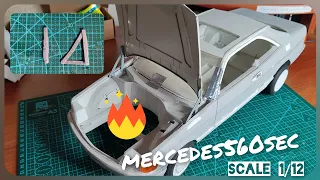 Обзор Mercedes 560sec 1/12. Масштабная модель автомобиля. Моделизм. пвх handmade .