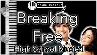 Breaking Free - High School Musical - Piano Karaoke Instrumental