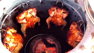 Roasted Chicken Charcoal Oven - Thai Clay Pot Charcoal Roasted Chicken Street Food | Food Good Taste
