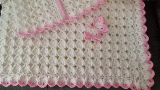 Easy crochet baby blanket/craft & crochet blanket pattern 2504