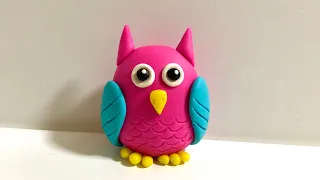 ♥️ Clay with me - how to make a cute Owl | model tutorial craft. easy DIY