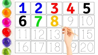 1234 Numbers | 123 Number Names | 1-10 | Counting Numbers | learn color name | Kids Learning Academy