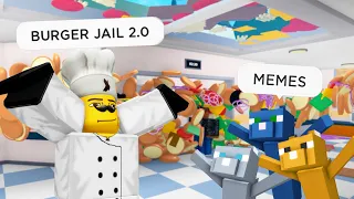 ROBLOX Cook Burgers Funny Moments Part 5 (MEMES) 🍔